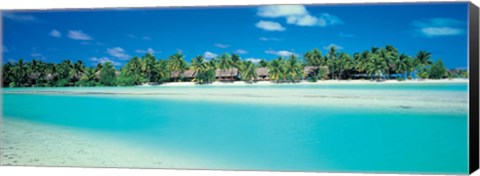 Framed Aitutaki Atoll, Cook Islands, New Zealand Print