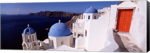 Framed Church in a city, Santorini, Cyclades Islands, Greece Print