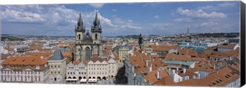 Framed Church of our Lady before Tyn, Old Town Square, Prague, Czech Republic Print