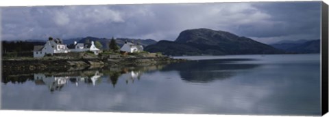 Framed Residential Structure On The Waterfront, Plockton, Highlands, Scotland, United Kingdom Print