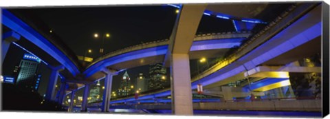 Framed Low Angle View Of Overpasses, Shanghai, China Print