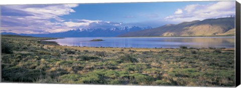 Framed Clouds over a river, Mt Fitzroy, Patagonia, Argentina Print