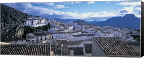 Framed High angle view of buildings in a town, Velez Blanco, Andalucia, Spain Print