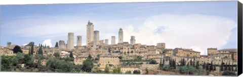 Framed Buildings in a City, San Gimignano, Tuscany, Italy Print