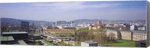 Framed High angle view of a city, Stuttgart, Germany Print