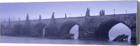 Framed Bridge over a river, Charles Bridge, Prague, Czech Republic Print