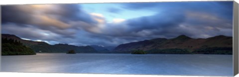 Framed Storm Clouds Over A Lake, Derwent Water, Cumbria, England, United Kingdom Print