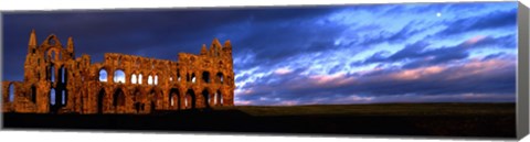 Framed Ruins Of A Church, Whitby Abbey, Whitby, North Yorkshire, England, United Kingdom Print