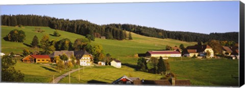 Framed High Angle View Of A Village, Black Forest, Baden-Wurttemberg, Germany Print