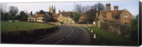 Framed Houses along a road, Penhurst, Kent, England Print