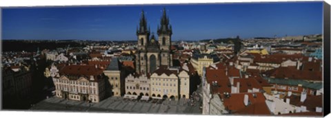 Framed High angle view of a cityscape, Prague Old Town Square, Old Town, Prague, Czech Republic Print