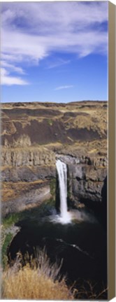 Framed High angle view of a waterfall, Palouse Falls, Palouse Falls State Park, Washington State, USA Print