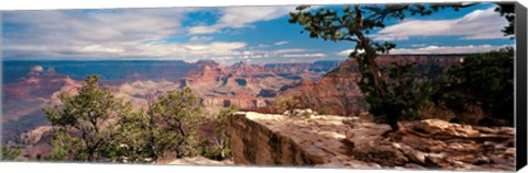 Framed Rock formations in a national park, Mather Point, Grand Canyon National Park, Arizona, USA Print