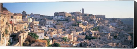 Framed Houses in a town, Matera, Basilicata, Italy Print