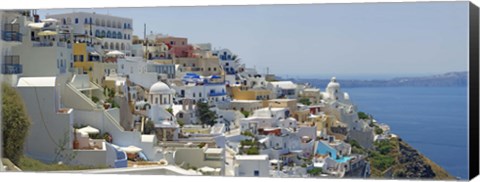 Framed Houses in a city, Santorini, Cyclades Islands, Greece Print