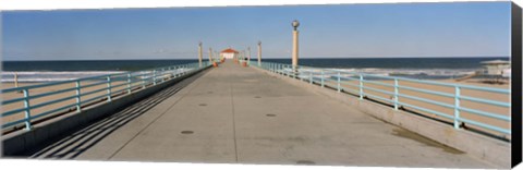 Framed Hut on a pier, Manhattan Beach Pier, Manhattan Beach, Los Angeles County, California (horizontal) Print