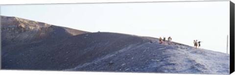 Framed Group of people on a mountain, Vulcano, Aeolian Islands, Italy Print