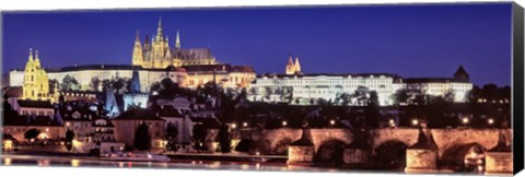 Framed Charles Bridge, Hradcany Castle, St. Vitus Cathedral, Prague, Czech Republic Print