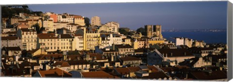 Framed Buildings in Alfama, Lisbon, Portugal Print