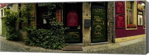 Framed Street corner, Patershol, Ghent, East Flanders, Flemish Region, Belgium Print