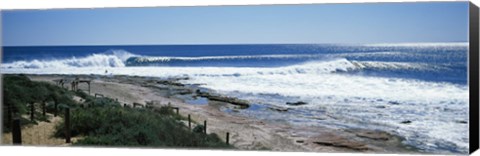 Framed Waves breaking on the beach, Western Australia, Australia Print