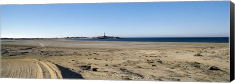 Framed Landscape with a lighthouse in the background, Luderitz, Namibia Print