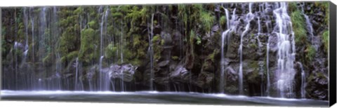 Framed Mossbrae Falls, Sacramento River, Dunsmuir, California Print