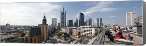 Framed Buildings in a city, St. Catherine&#39;s Church, Hauptwache, Frankfurt, Hesse, Germany 2010 Print