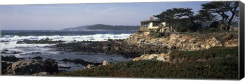 Framed Rock formations in the sea, Carmel, Monterey County, California Print