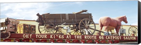 Framed Low angle view of a horse cart statue, Route 66, Arizona, USA Print