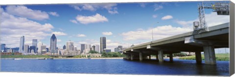 Framed Bridge across a canal, Lachine Canal, Autoroute Bonaventure, Montreal, Quebec, Canada 2009 Print