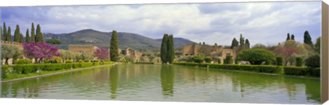 Framed Pond at a villa, Hadrian&#39;s Villa, Tivoli, Lazio, Italy Print