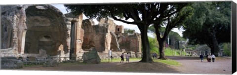 Framed Tourists at a villa, Hadrian&#39;s Villa, Tivoli, Lazio, Italy Print