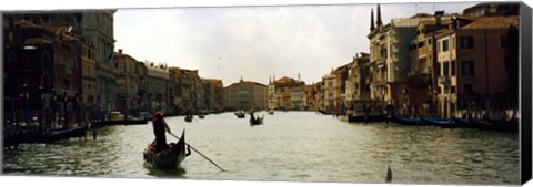 Framed Gondolas in the canal, Grand Canal, Venice, Veneto, Italy Print