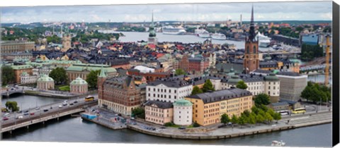 Framed High angle view of a city, Stockholm, Sweden Print