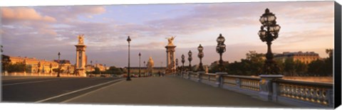 Framed Pont Alexandre III with the Hotel Des Invalides in the background, Paris, Ile-de-France, France Print