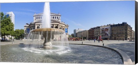 Framed Lucae Fountain in front of Alte Oper, Frankfurt, Hesse, Germany Print