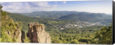 Framed Battert-rock formations, Baden-Baden, Baden-Wurttemberg, Germany Print