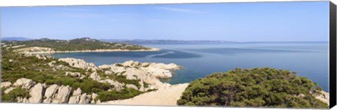 Framed Coastline, Punta Sardegna, Sardinia, Italy Print