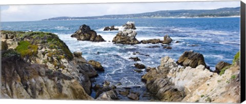 Framed Rock formations on the coast, Point Lobos State Reserve, Carmel, Monterey County, California Print