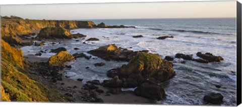 Framed Rocks on the coast, Cambria, San Luis Obispo County, California, USA Print