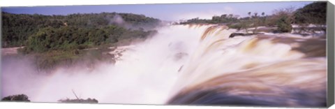 Framed Waterfall after heavy rain, Iguacu Falls, Argentina-Brazil Border Print