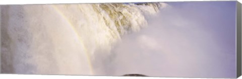 Framed Mist rising from Iguacu Falls, Brazil Print