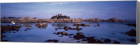 Framed Costaeres Castle, Cote de Granit Rose, Ploumanach, Perros-Guirec, Cotes-D&#39;Armor, Brittany, France Print