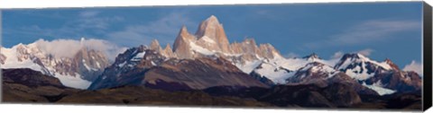 Framed Snowcapped mountains, Mt Fitzroy, Cerro Torre, Argentine Glaciers National Park, Patagonia, Argentina Print