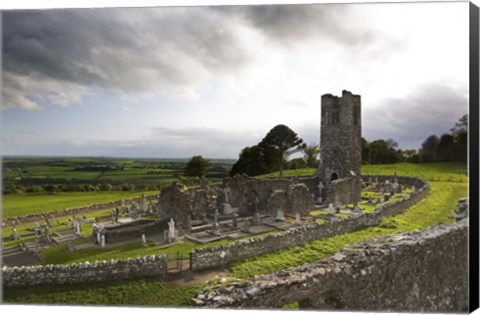 Framed Remains of the Church on St Patrick&#39;s Hill, Slane, Co Meath, Ireland Print