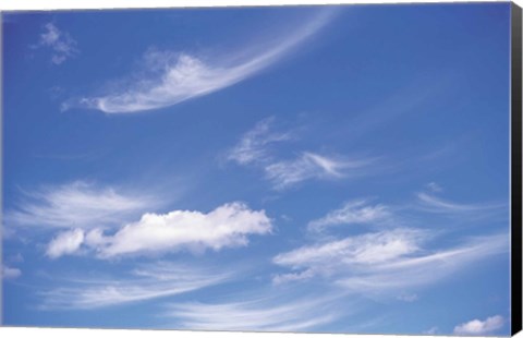 Framed Wispy Clouds in Sky Print