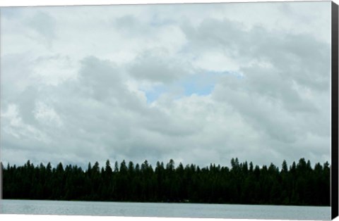 Framed Clouds over a Lake at Dawn, Lake Almanor, California Print