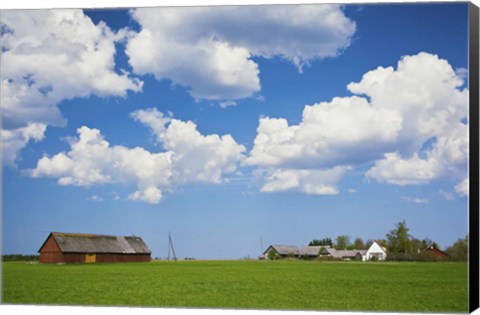 Framed Farmhouse in a field, Loksa, Lahemaa National Park, Tallinn, Estonia Print