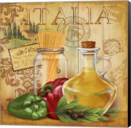 Framed Italian Kitchen II Print